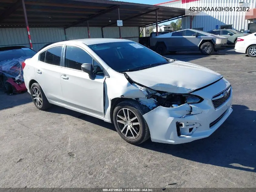 4S3GKAA63H3612382 2017 Subaru Impreza 2.0I