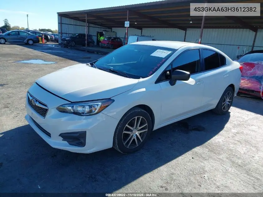 4S3GKAA63H3612382 2017 Subaru Impreza 2.0I