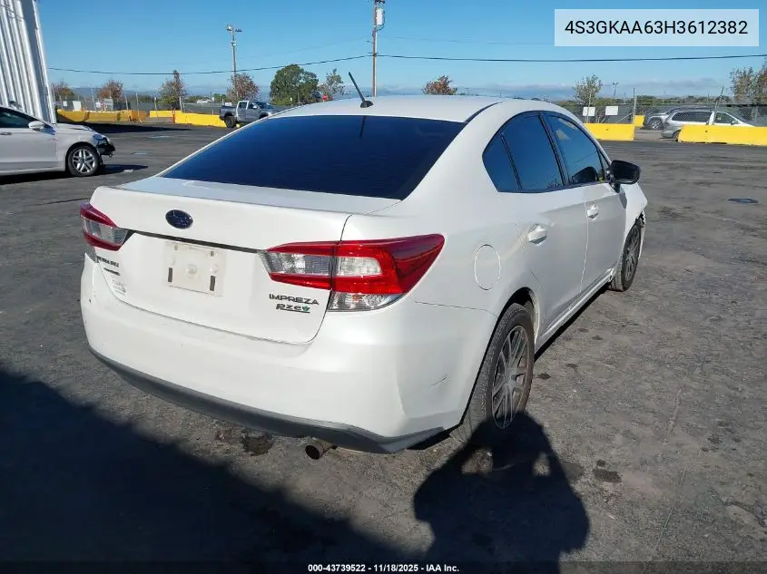 4S3GKAA63H3612382 2017 Subaru Impreza 2.0I