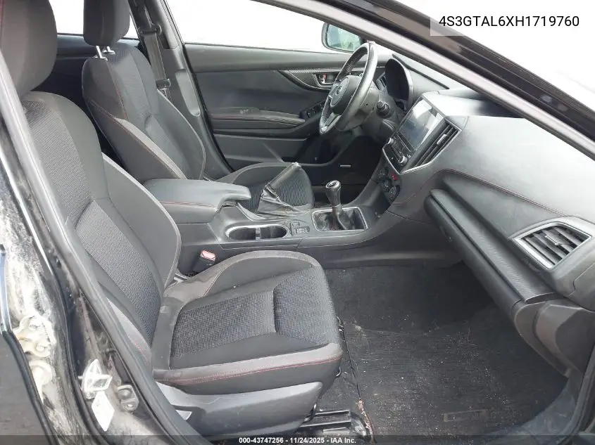 4S3GTAL6XH1719760 2017 Subaru Impreza 2.0I Sport