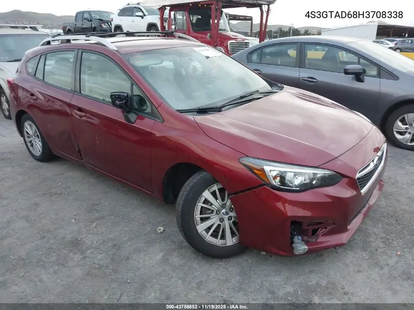 4S3GTAD68H3708338 2017 Subaru Impreza 2.0I Premium