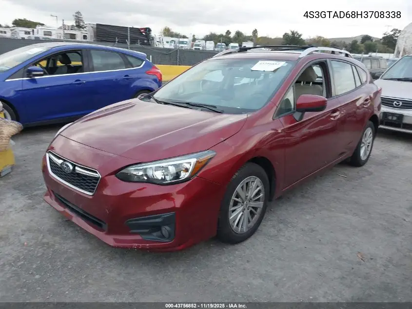 4S3GTAD68H3708338 2017 Subaru Impreza 2.0I Premium