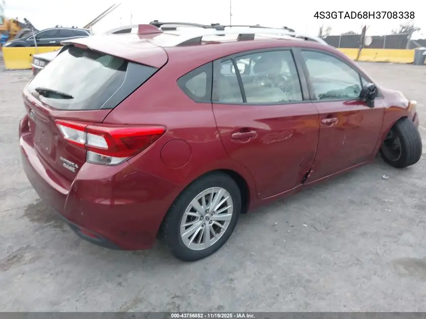 4S3GTAD68H3708338 2017 Subaru Impreza 2.0I Premium