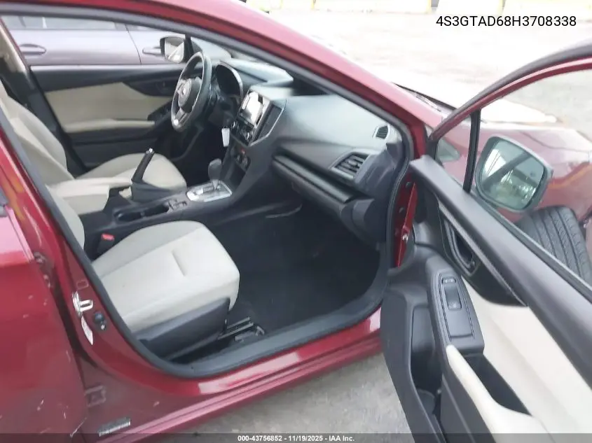 4S3GTAD68H3708338 2017 Subaru Impreza 2.0I Premium