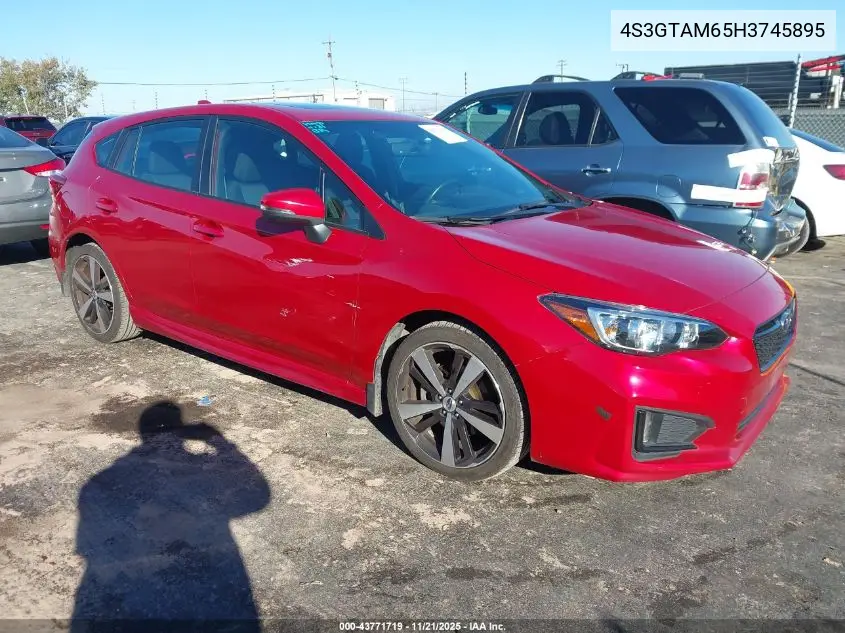 4S3GTAM65H3745895 2017 Subaru Impreza 2.0I Sport