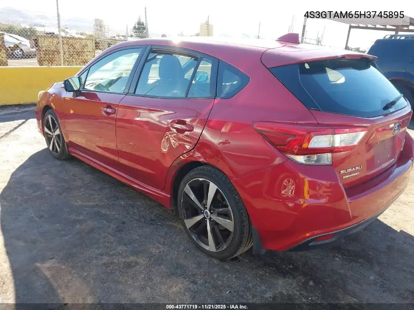 4S3GTAM65H3745895 2017 Subaru Impreza 2.0I Sport