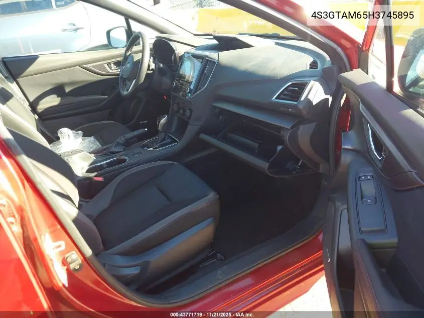 4S3GTAM65H3745895 2017 Subaru Impreza 2.0I Sport