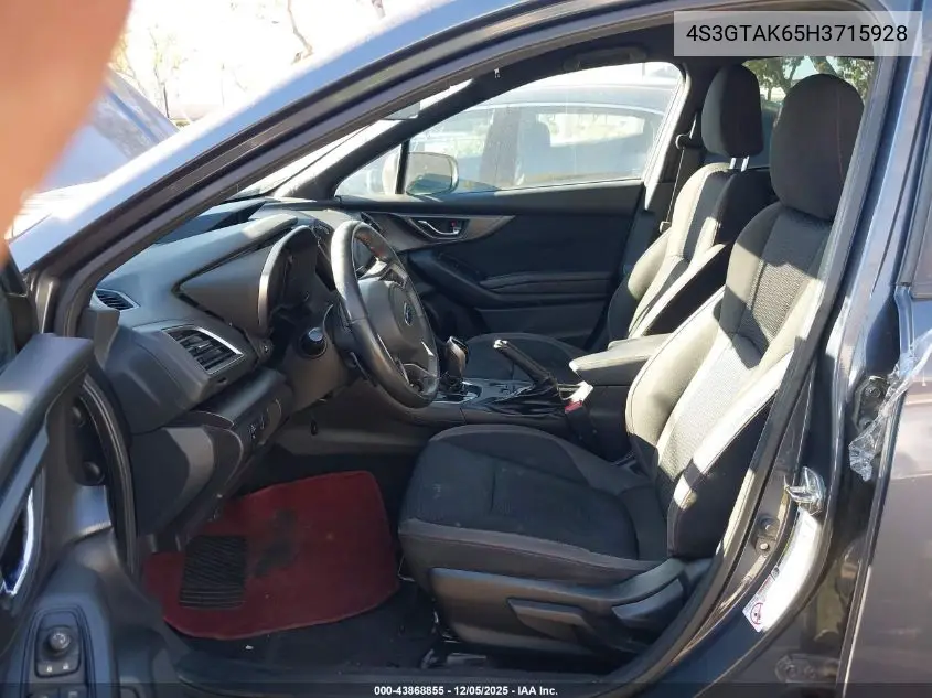 4S3GTAK65H3715928 2017 Subaru Impreza 2.0I Sport