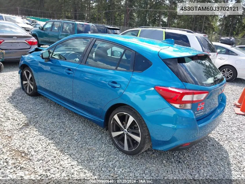 4S3GTAM60J3702121 2018 Subaru Impreza 2.0I Sport