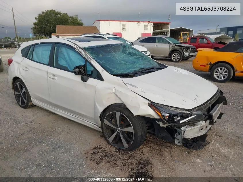 2018 Subaru Impreza 2.0I Sport VIN: 4S3GTAL65J3708224 Lot: 40332608