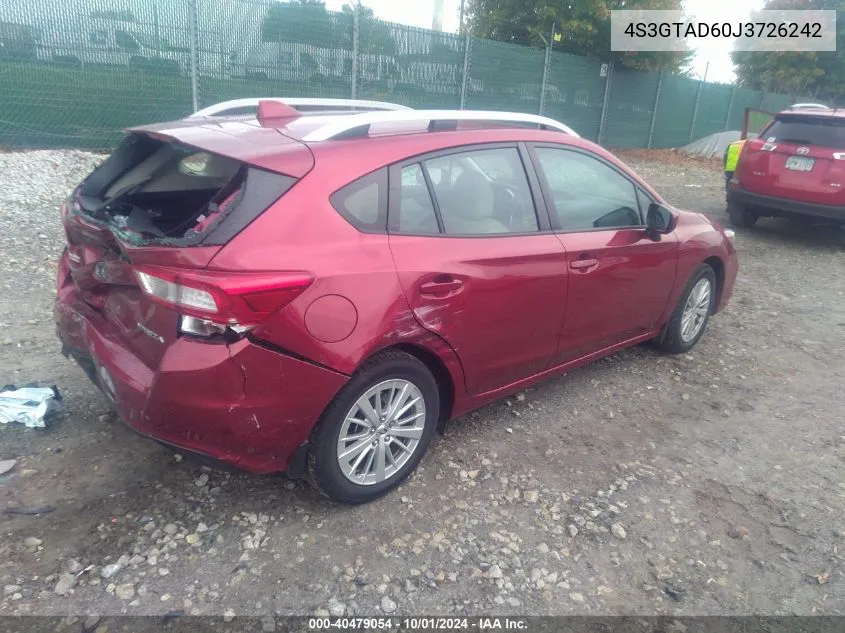 4S3GTAD60J3726242 2018 Subaru Impreza Premium Plus