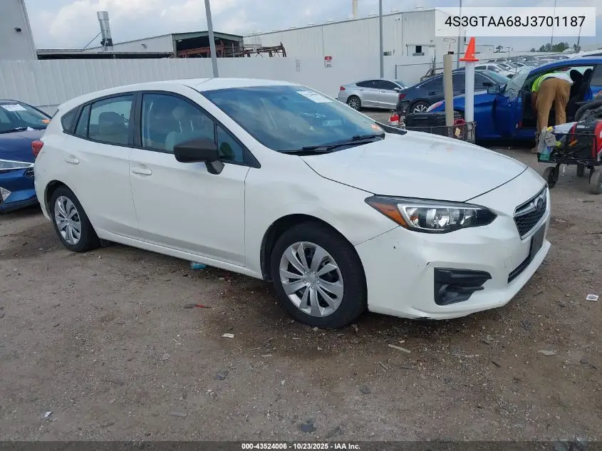 4S3GTAA68J3701187 2018 Subaru Impreza 2.0I