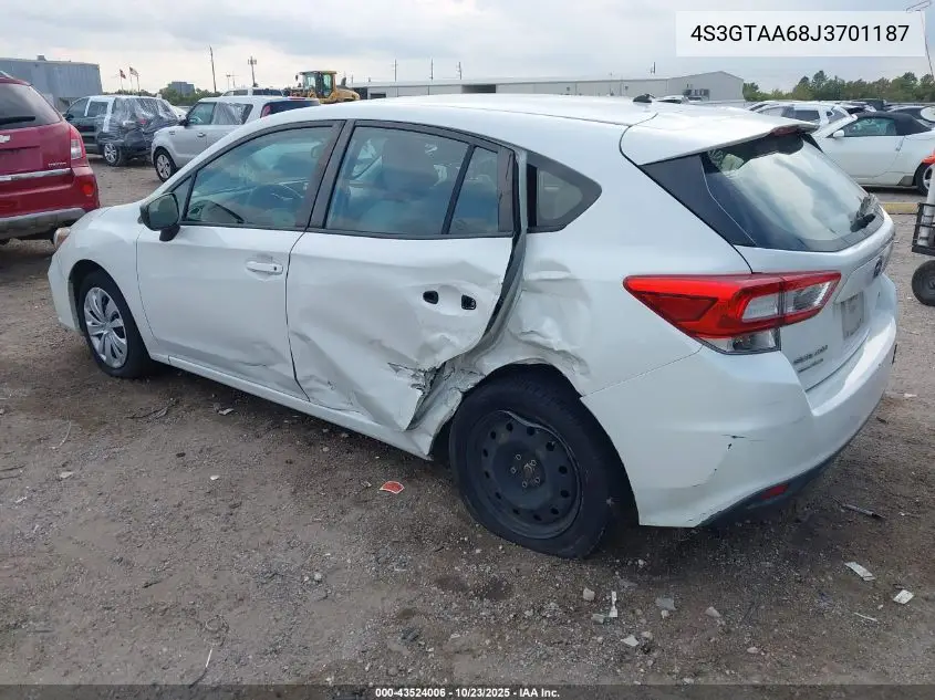 4S3GTAA68J3701187 2018 Subaru Impreza 2.0I
