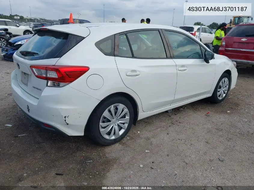 4S3GTAA68J3701187 2018 Subaru Impreza 2.0I
