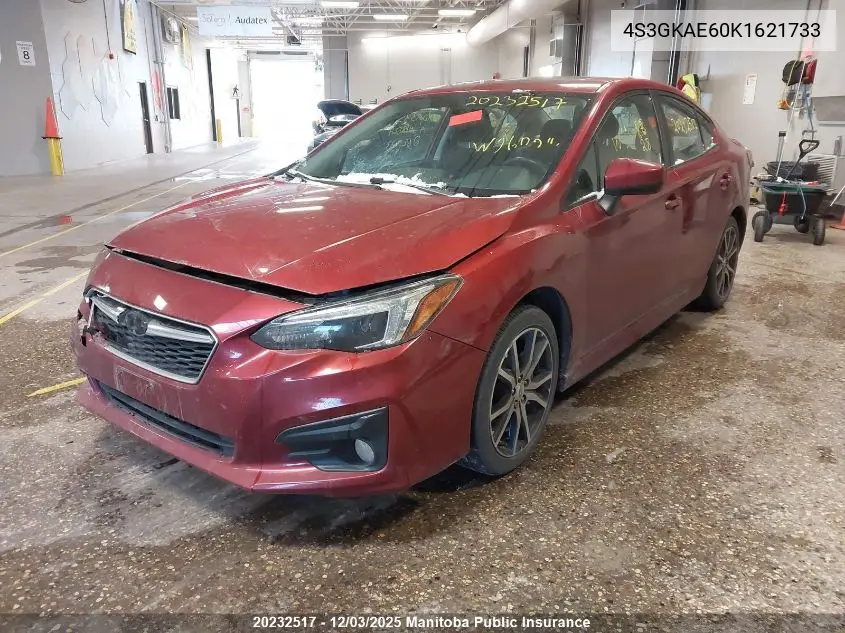 4S3GKAE60K1621733 2019 Subaru Impreza 2.0I Sport