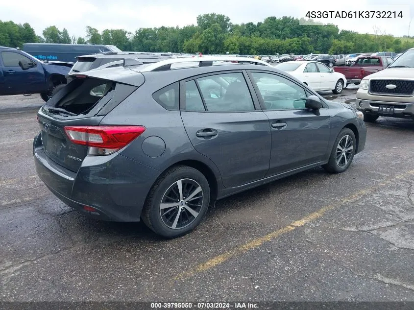 4S3GTAD61K3732214 2019 Subaru Impreza 2.0I Premium