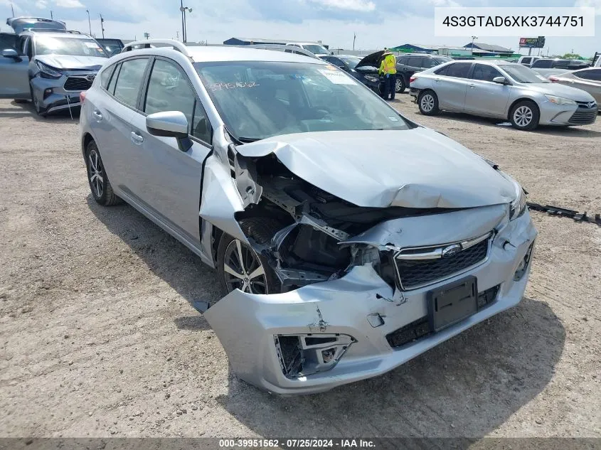 4S3GTAD6XK3744751 2019 Subaru Impreza 2.0I Premium