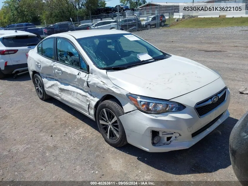 4S3GKAD61K3622105 2019 Subaru Impreza 2.0I Premium