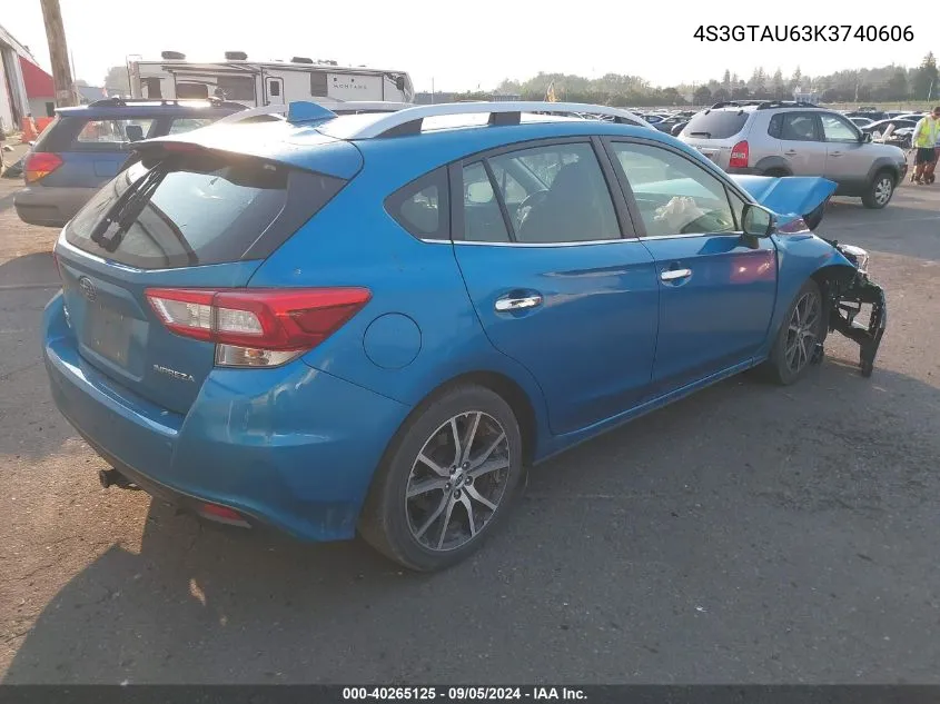 4S3GTAU63K3740606 2019 Subaru Impreza 2.0I Limited