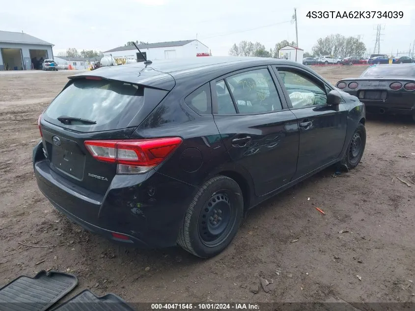 4S3GTAA62K3734039 2019 Subaru Impreza