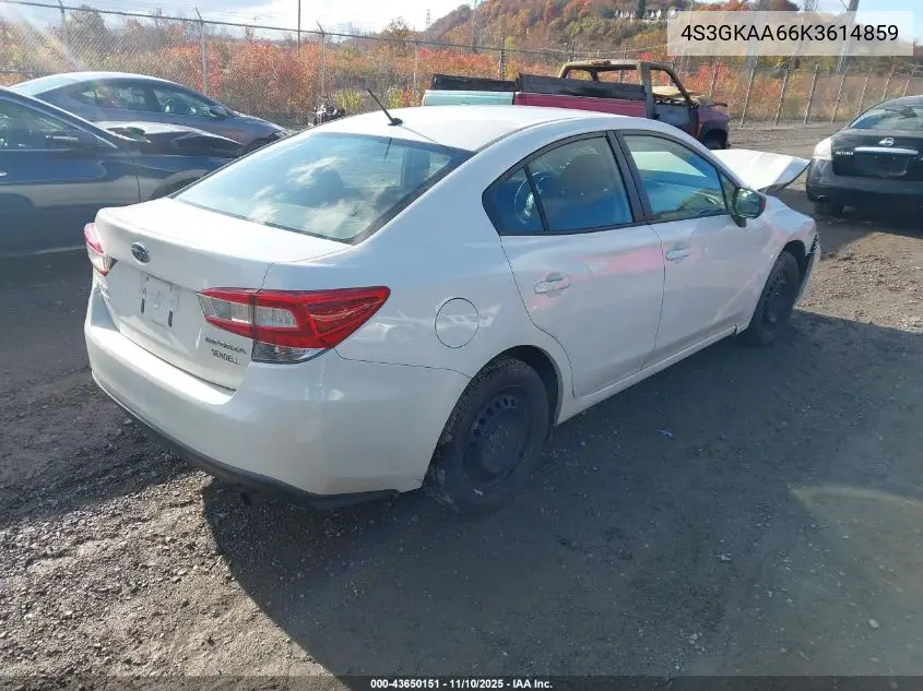 4S3GKAA66K3614859 2019 Subaru Impreza 2.0I