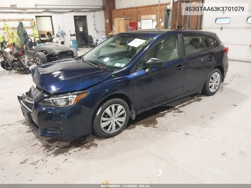 4S3GTAA63K3701079 2019 Subaru Impreza 2.0I