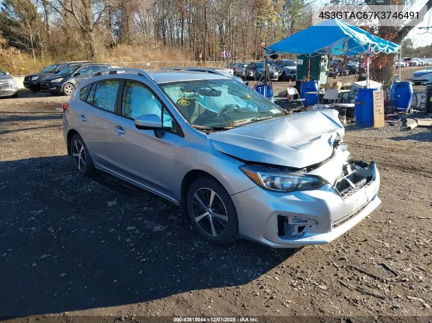 4S3GTAC67K3746491 2019 Subaru Impreza 2.0I Premium