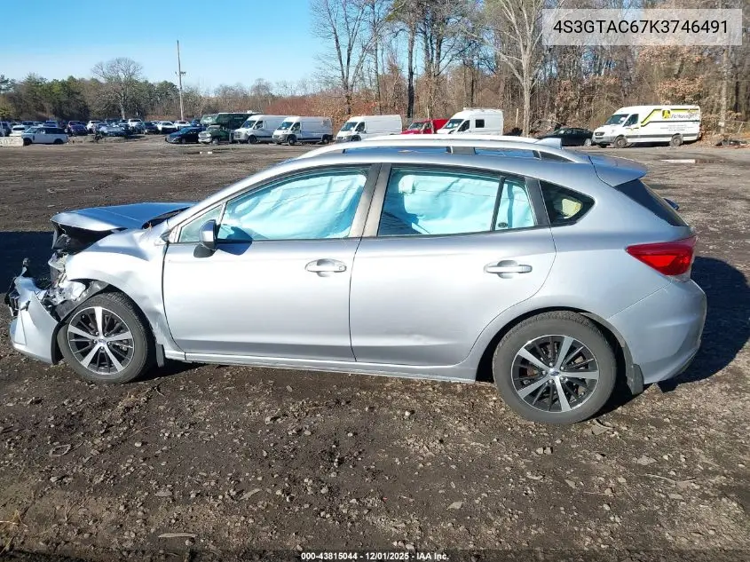 4S3GTAC67K3746491 2019 Subaru Impreza 2.0I Premium