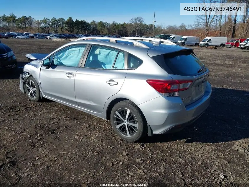 4S3GTAC67K3746491 2019 Subaru Impreza 2.0I Premium
