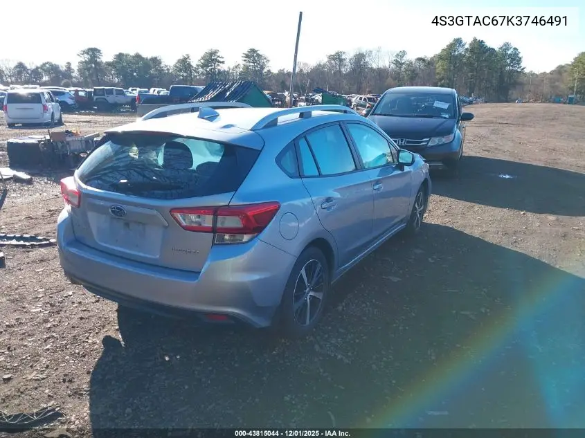 4S3GTAC67K3746491 2019 Subaru Impreza 2.0I Premium