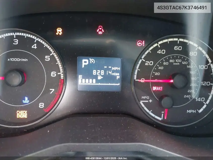 4S3GTAC67K3746491 2019 Subaru Impreza 2.0I Premium