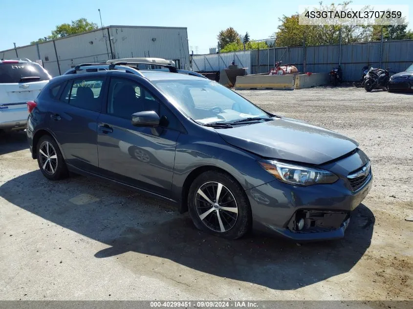 2020 Subaru Impreza Premium 5-Door VIN: 4S3GTAD6XL3707359 Lot: 40299451