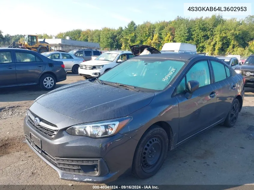 4S3GKAB64L3602953 2020 Subaru Impreza Sedan