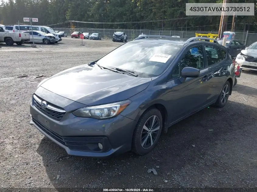 4S3GTAV6XL3730512 2020 Subaru Impreza Premium 5-Door