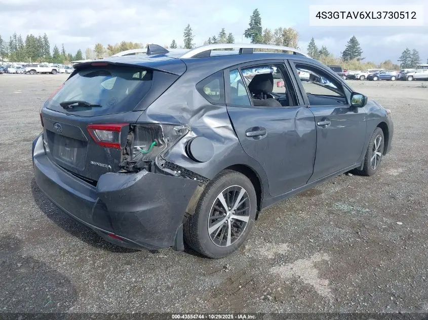 4S3GTAV6XL3730512 2020 Subaru Impreza Premium 5-Door