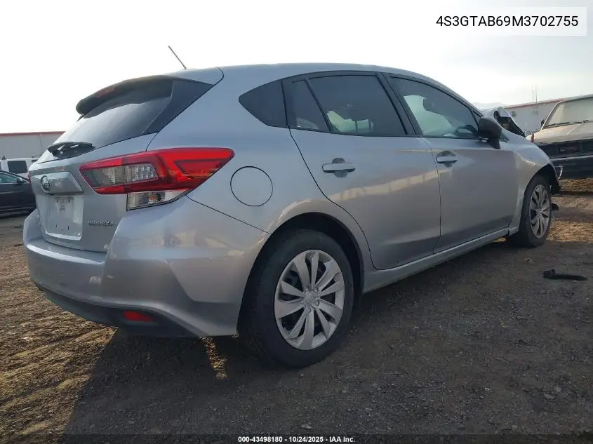 4S3GTAB69M3702755 2021 Subaru Impreza 5-Door