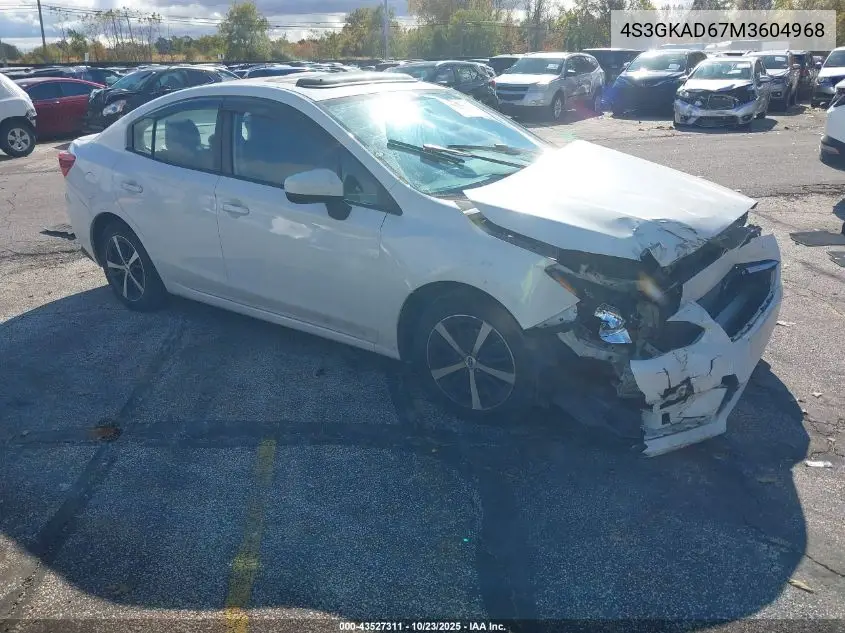 4S3GKAD67M3604968 2021 Subaru Impreza Premium