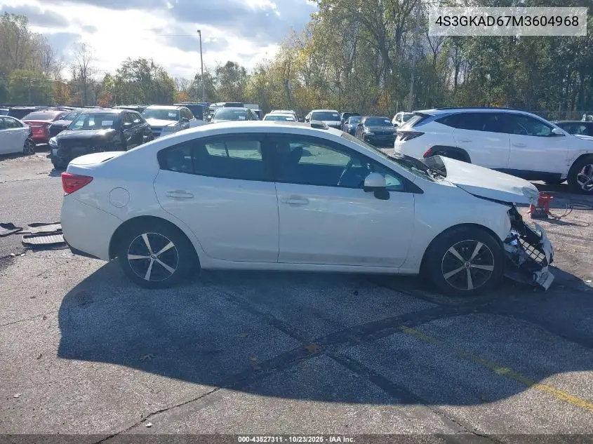 4S3GKAD67M3604968 2021 Subaru Impreza Premium