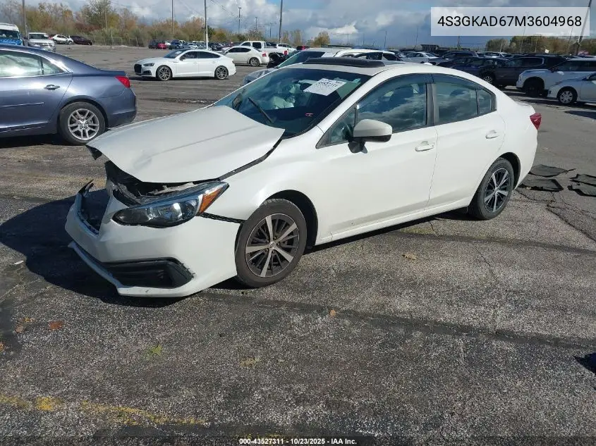 4S3GKAD67M3604968 2021 Subaru Impreza Premium