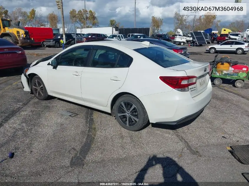 4S3GKAD67M3604968 2021 Subaru Impreza Premium