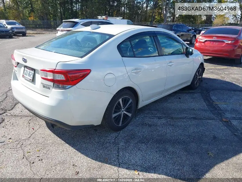 4S3GKAD67M3604968 2021 Subaru Impreza Premium