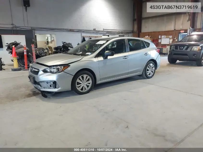 4S3GTAB67N3719619 2022 Subaru Impreza