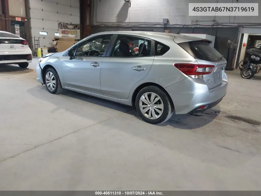 4S3GTAB67N3719619 2022 Subaru Impreza