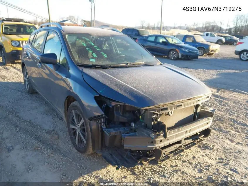 4S3GTAV67N3719275 2022 Subaru Impreza Premium 5-Door