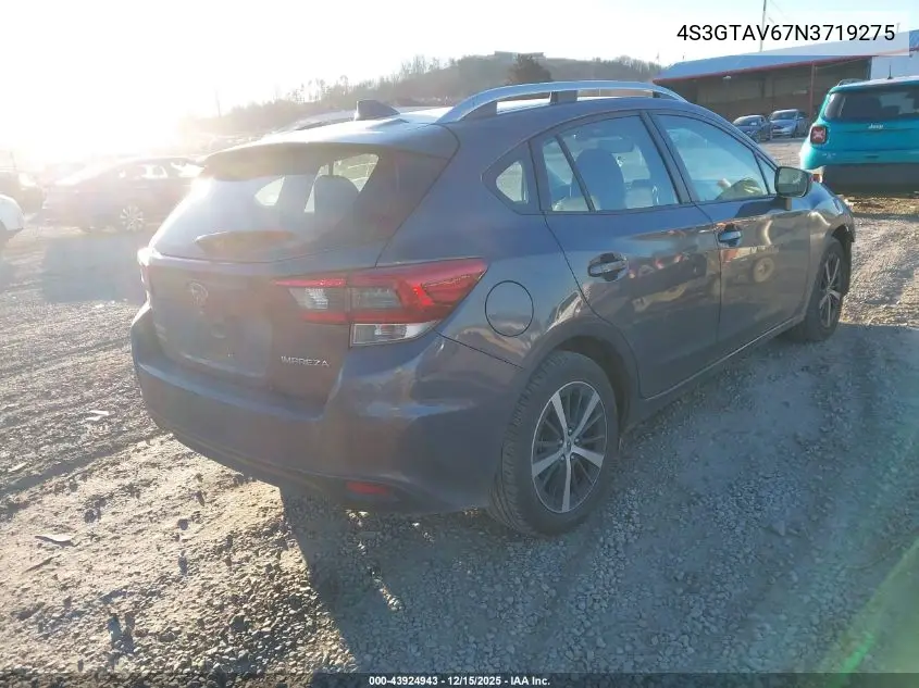 4S3GTAV67N3719275 2022 Subaru Impreza Premium 5-Door
