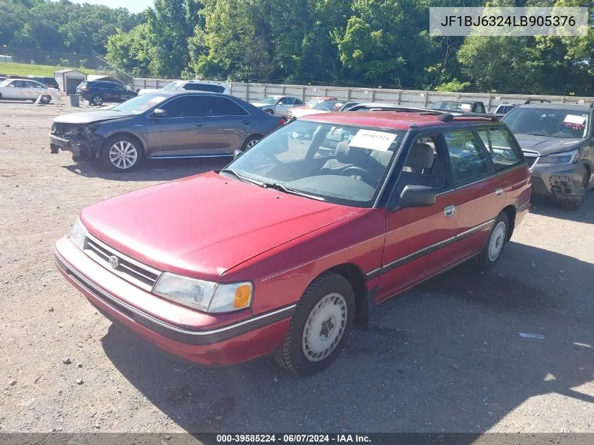 1990 Subaru Legacy L/Hx/Px/Rx VIN: JF1BJ6324LB905376 Lot: 39585224