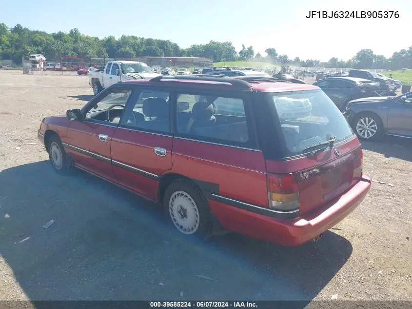 1990 Subaru Legacy L/Hx/Px/Rx VIN: JF1BJ6324LB905376 Lot: 39585224