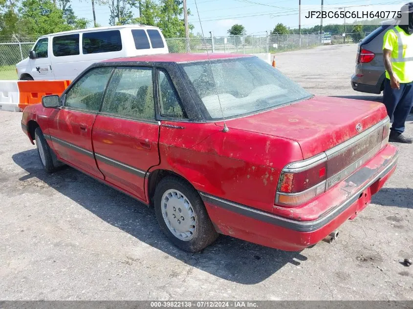 1990 Subaru Legacy Ls Special VIN: JF2BC65C6LH640775 Lot: 39822138