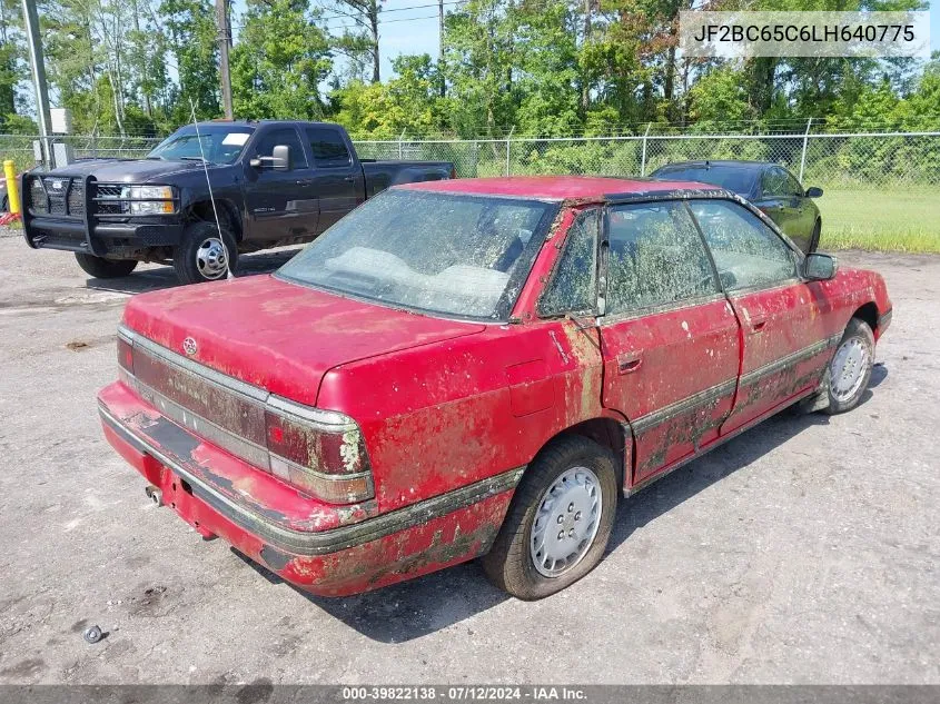 1990 Subaru Legacy Ls Special VIN: JF2BC65C6LH640775 Lot: 39822138