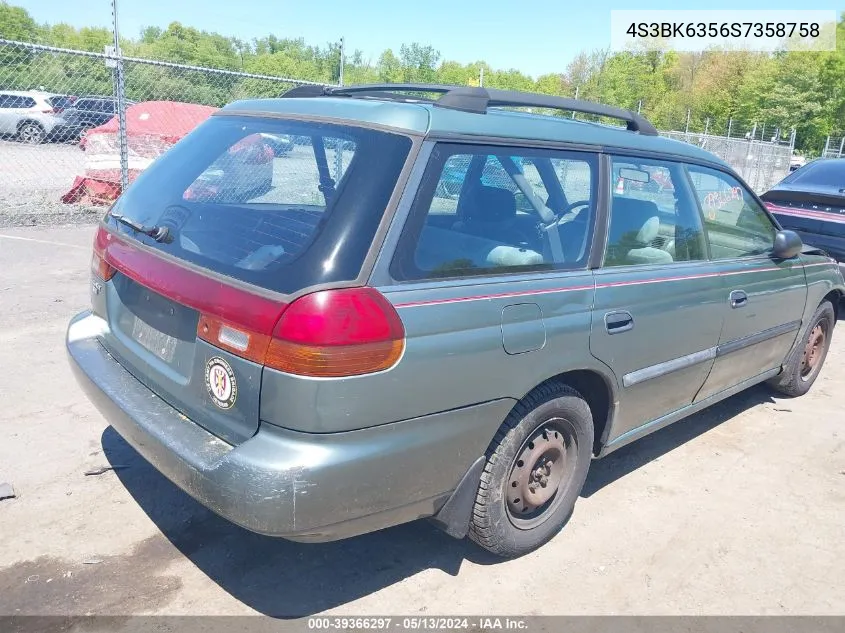 1995 Subaru Legacy L/Outback VIN: 4S3BK6356S7358758 Lot: 39366297